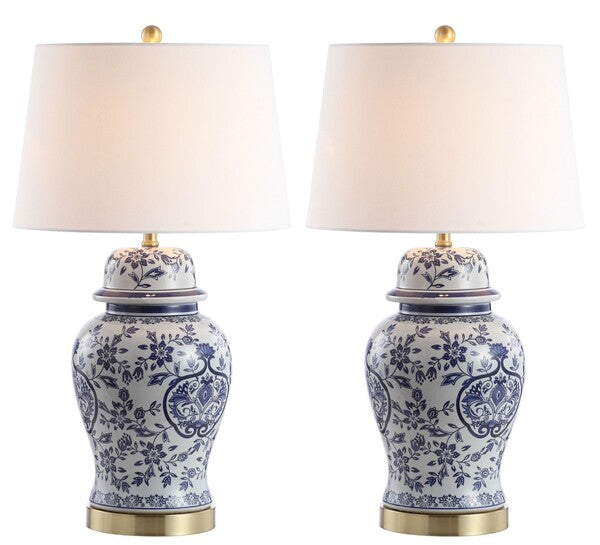Ariadne Blue-White Table Lamp - Set of 2 - The Mayfair Hall