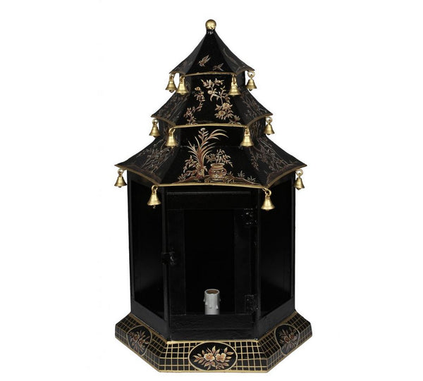 Black/Gold Mid Sized Pagoda Sconce - The Mayfair Hall