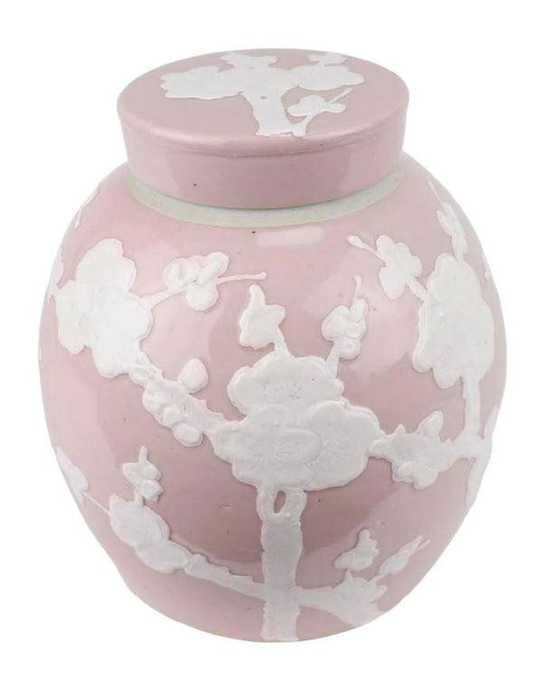 Flat Top Pastel Ginger Jar in Pale Pink - The Mayfair Hall