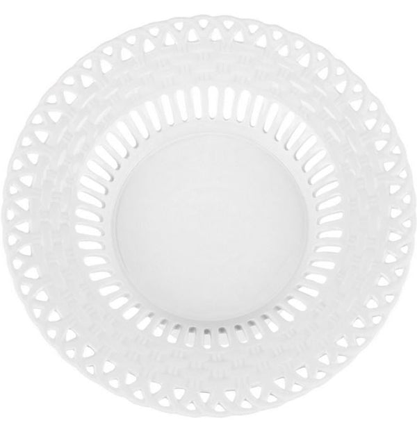 White Pierced Porcelain Footed Dish - The Mayfair Hall