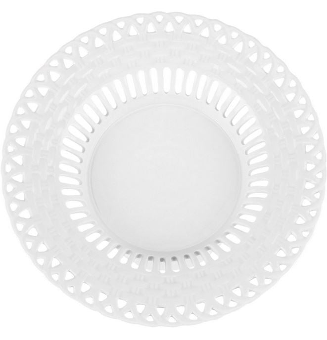 White Pierced Porcelain Footed Dish - The Mayfair Hall