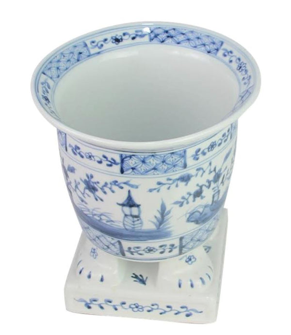 Footed Porcelain Planter Light Blue - The Mayfair Hall