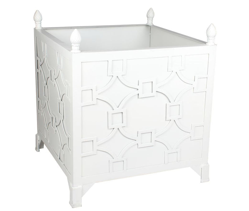 Ivory Fretwork Provence Outdoor Planter(2 Sizes) - The Mayfair Hall