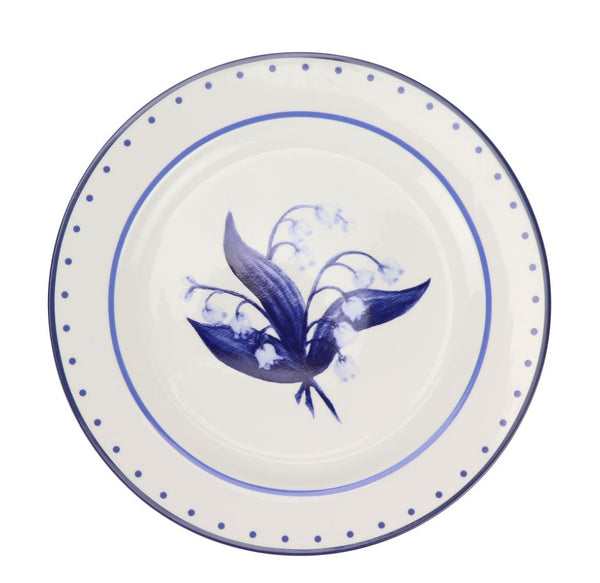 Lily of the Valley Blue Luncheon Plate - The Mayfair Hall