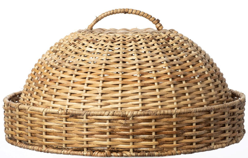 Round Wicker Domed Cloche - The Mayfair Hall