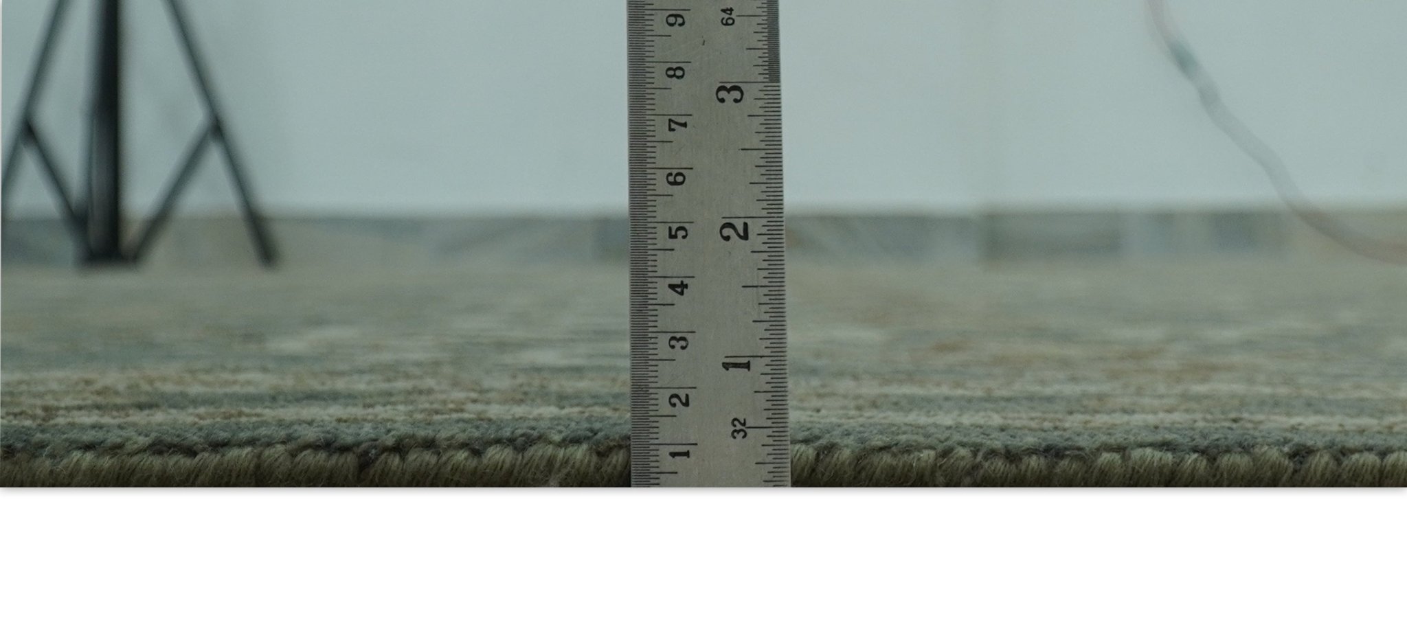 Traditional Ikat large Design Gray, Silver and Olive 8x10 Hand Knotted wool area rug