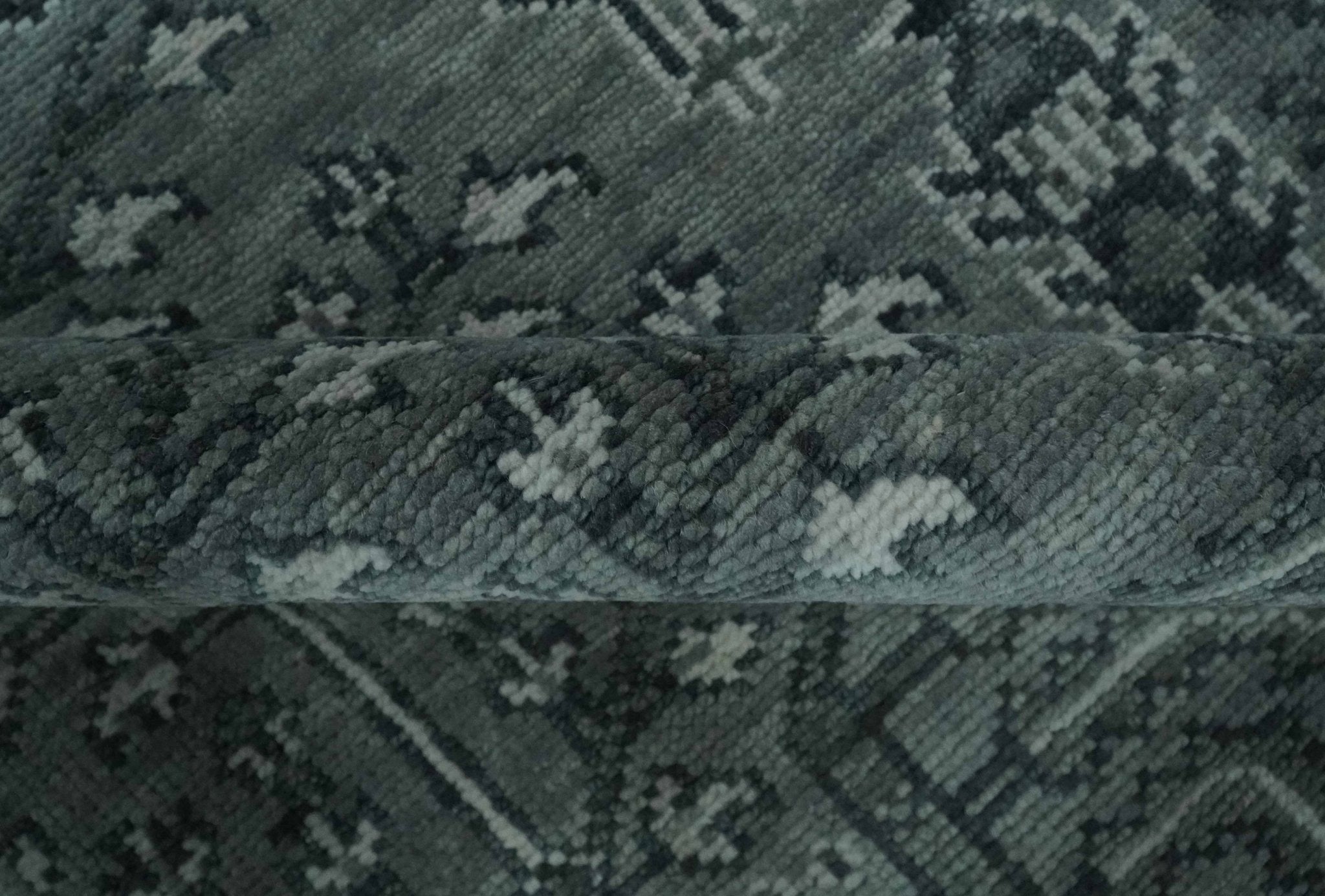 Tree of life Gray, Charcoal and Ivory Hand knotted Traditional Floral Multi Size wool Area Rug - The Rug Decor