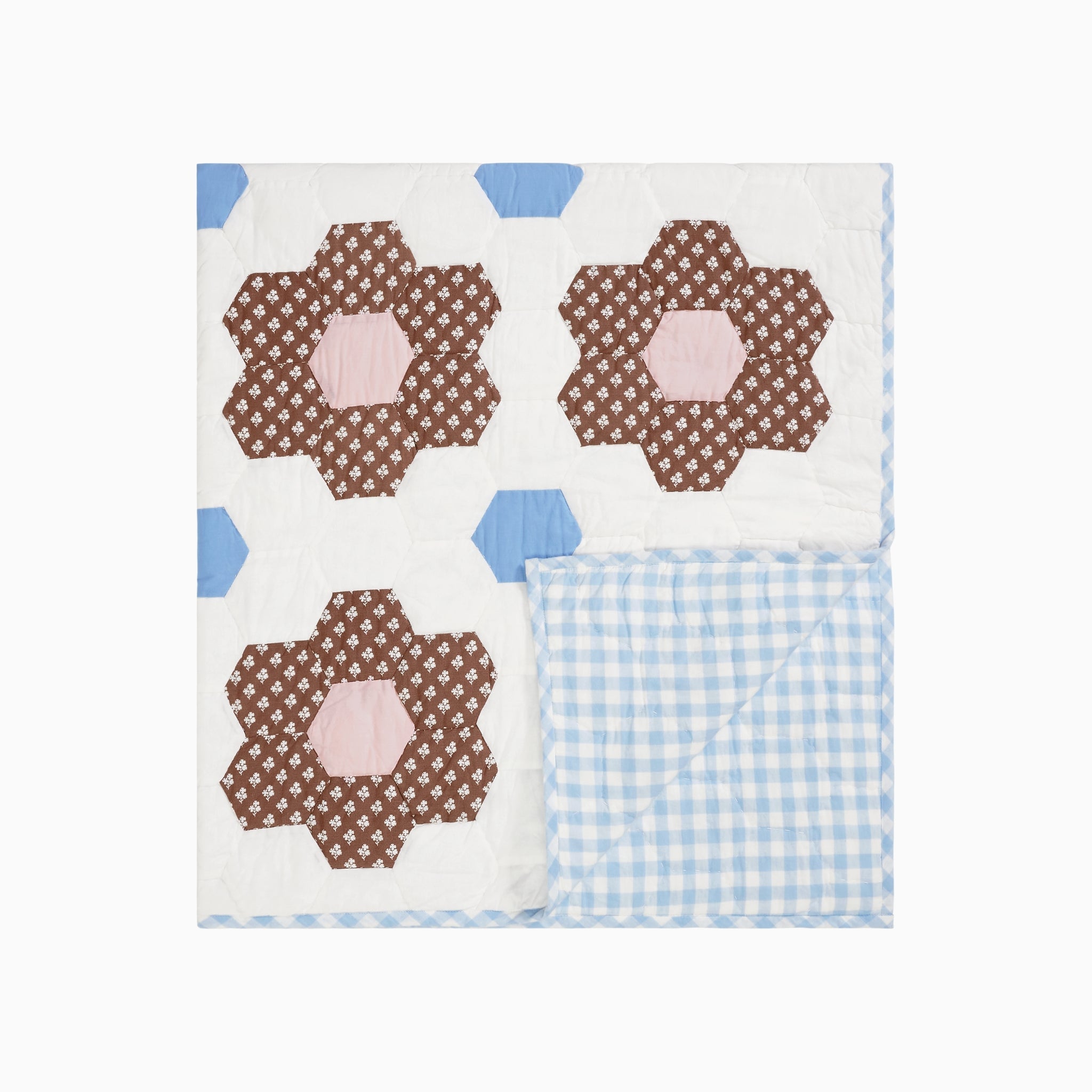 Constance Chocolate Quilted Throw Blanket