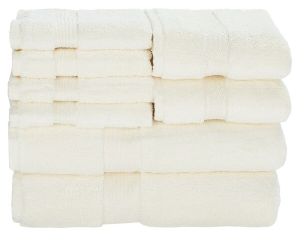 Super Plush Cotton Towel Bundle in Ivory (8 Pieces)
