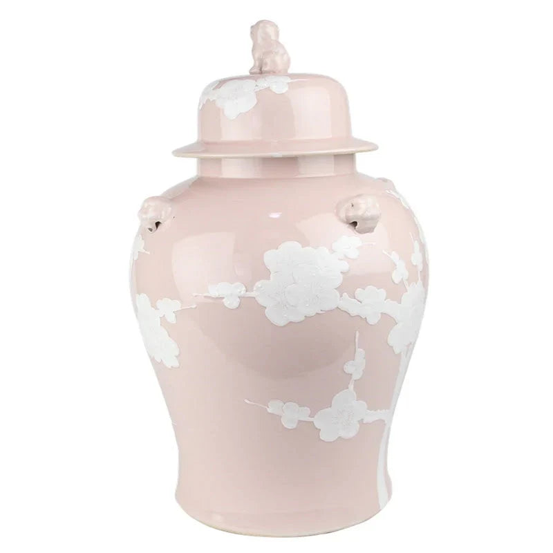 Pastel Pink Cherry Blossom Jar