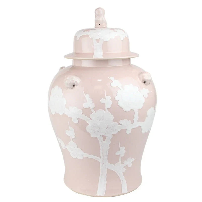 Pastel Pink Cherry Blossom Jar