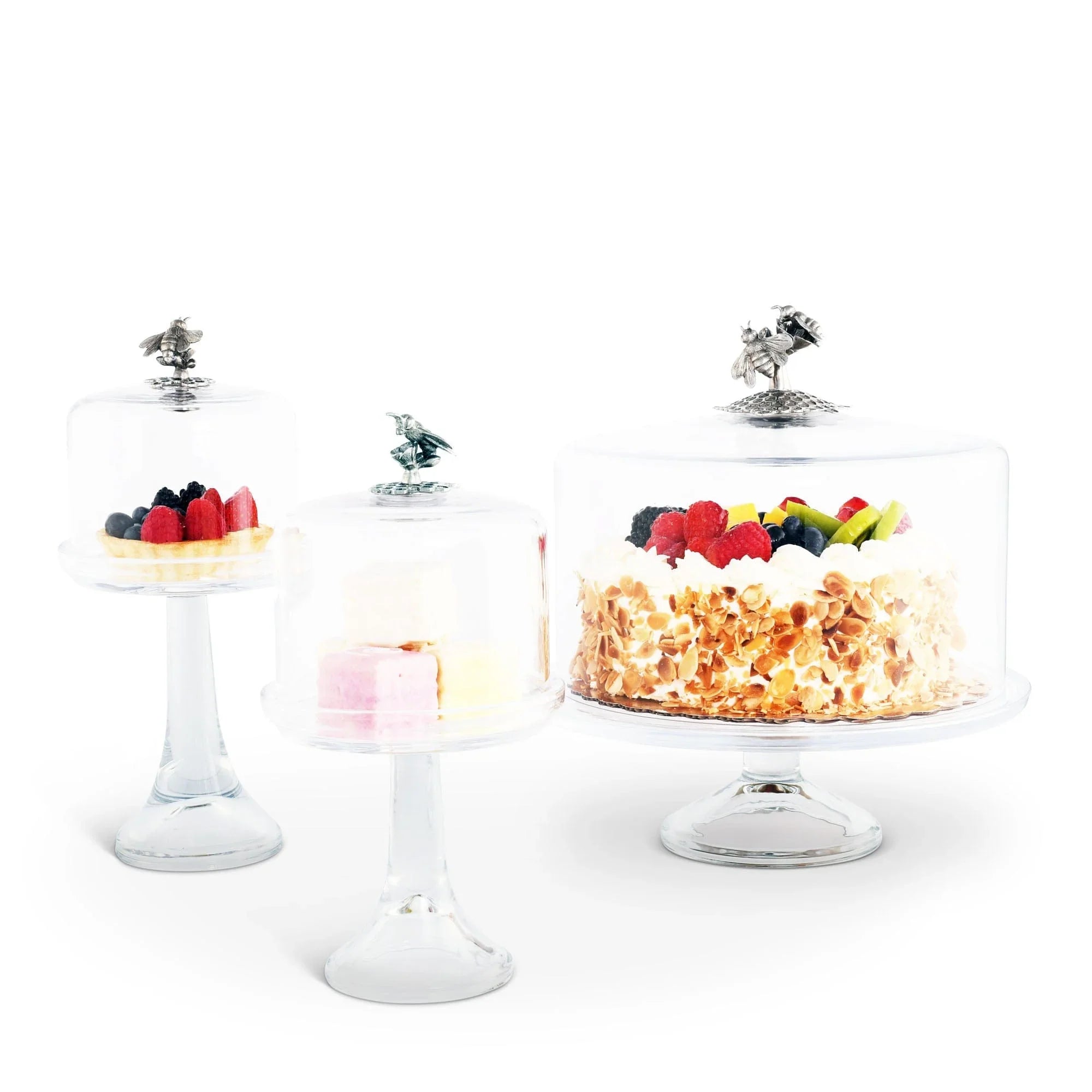 Honey Bee Glass Covered Cake / Dessert Stand - The Mayfair Hall