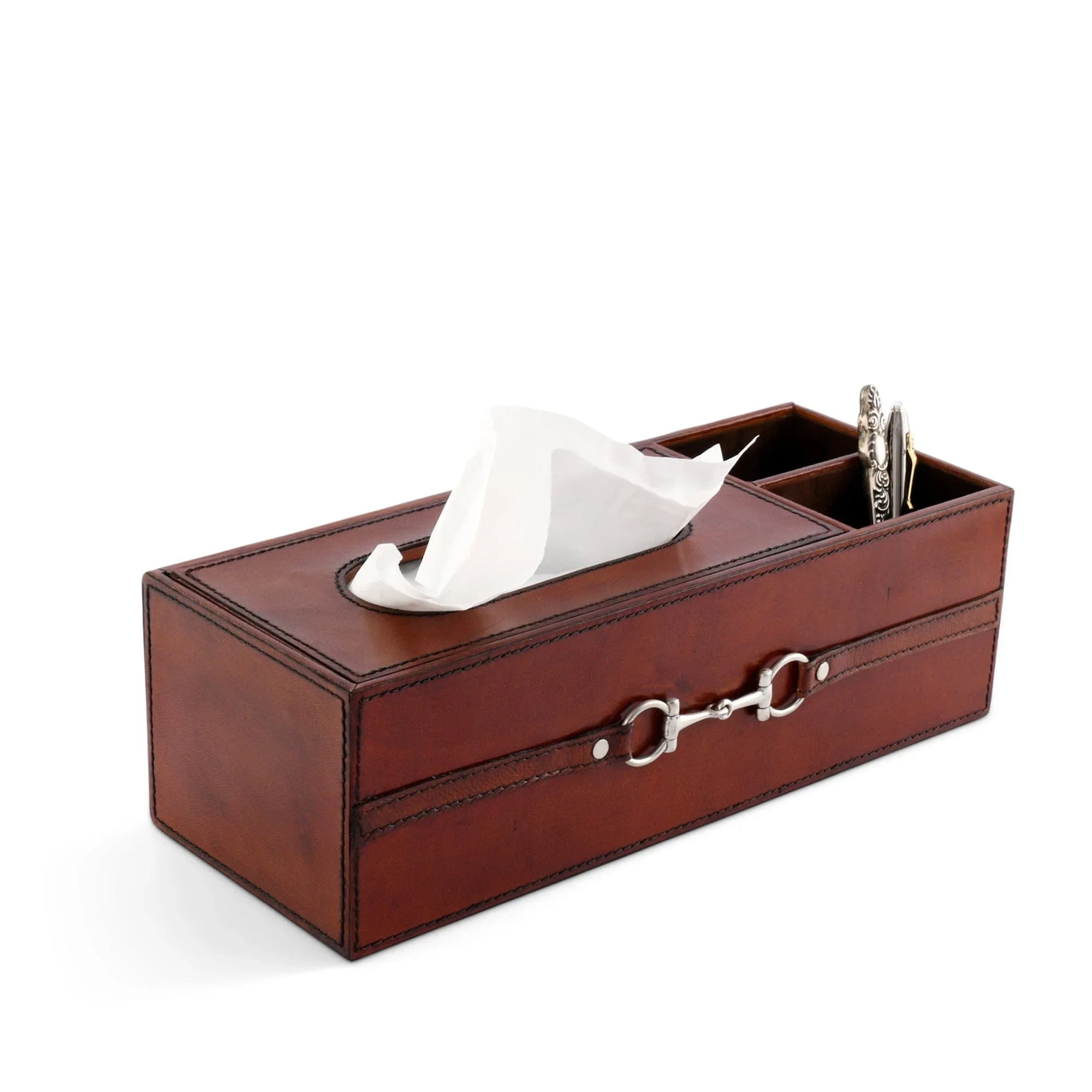 Premium Genuine Leather Bit Office Tissue Box - The Mayfair Hall