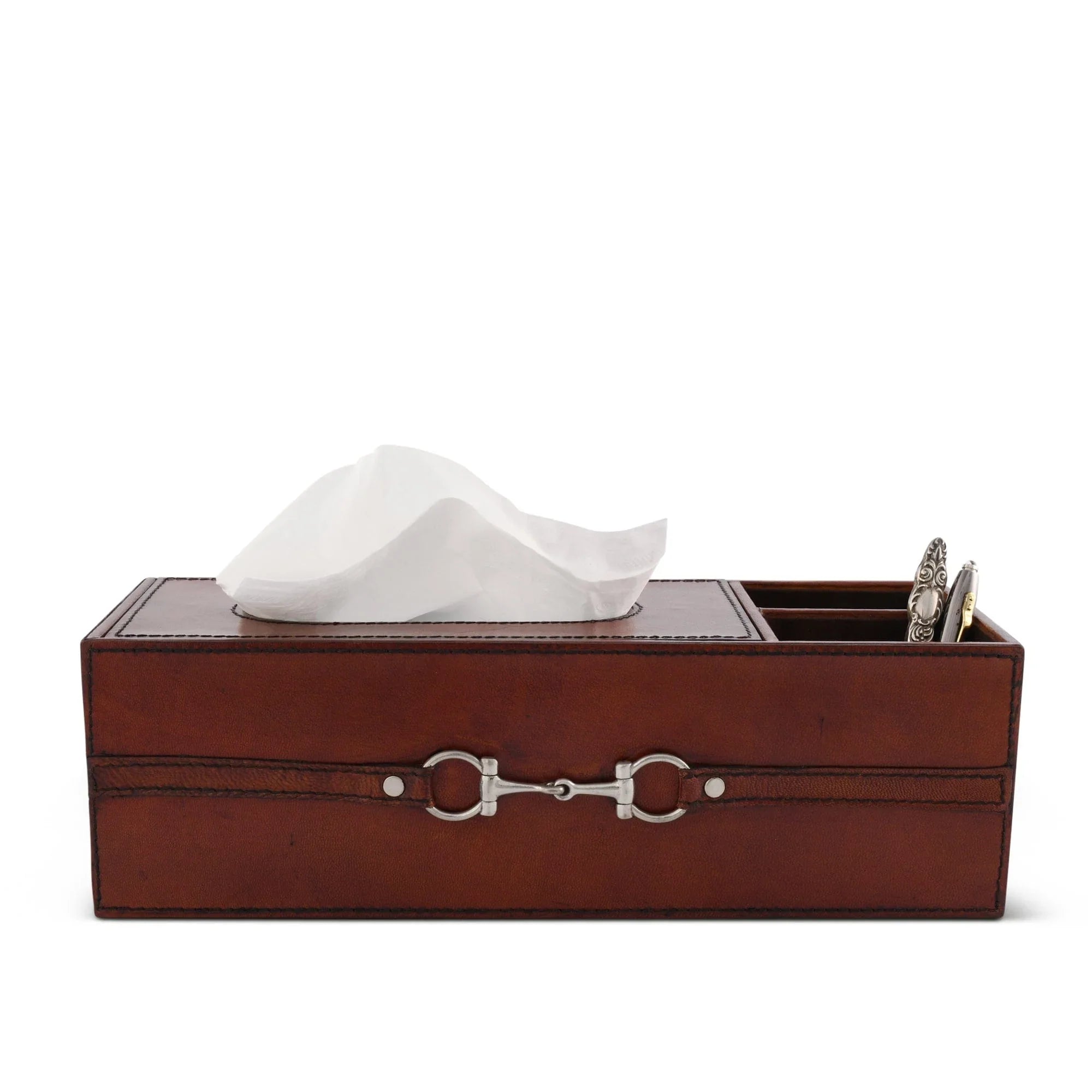 Premium Genuine Leather Bit Office Tissue Box - The Mayfair Hall
