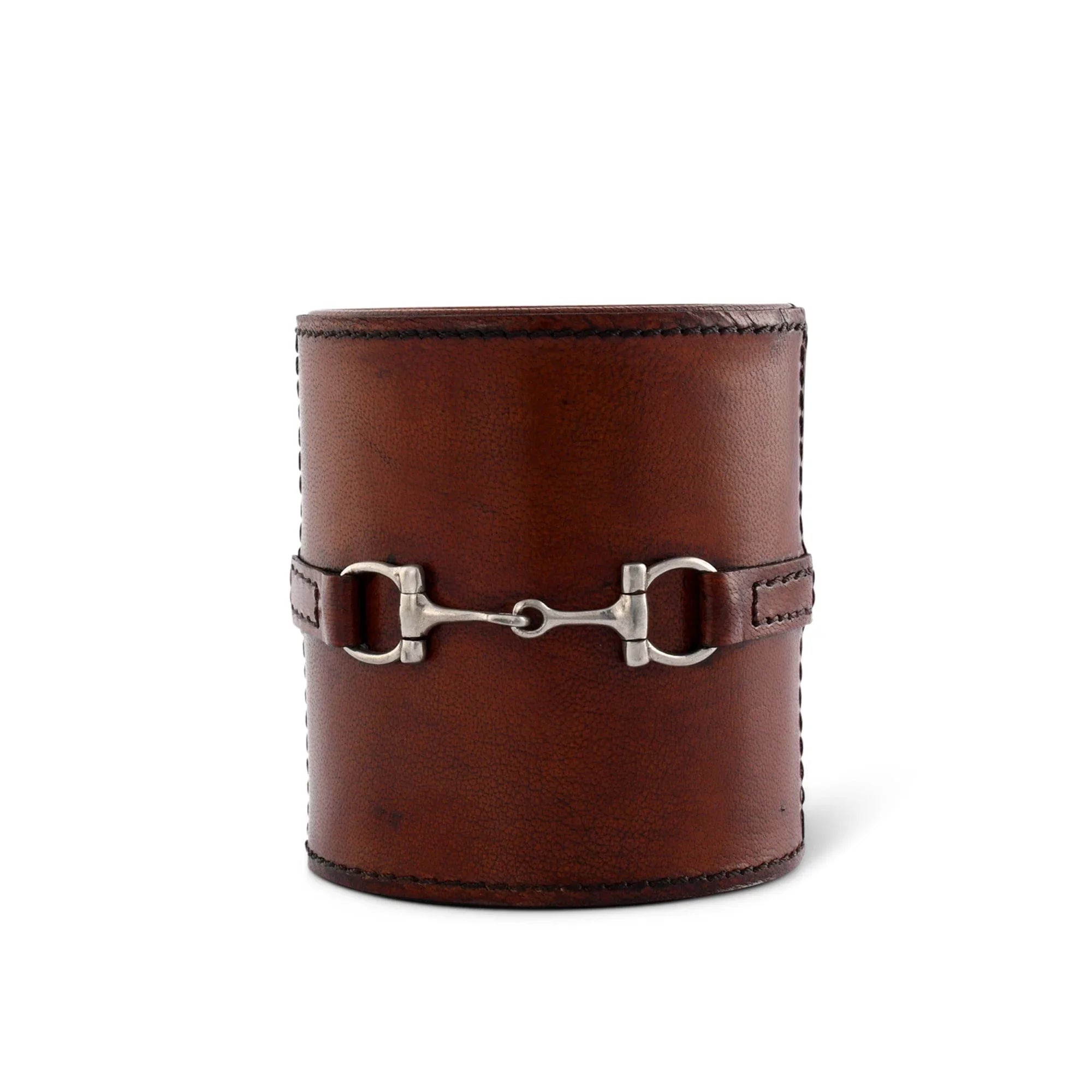 Premium Genuine Leather Stirrup Office Pen Holder - The Mayfair Hall