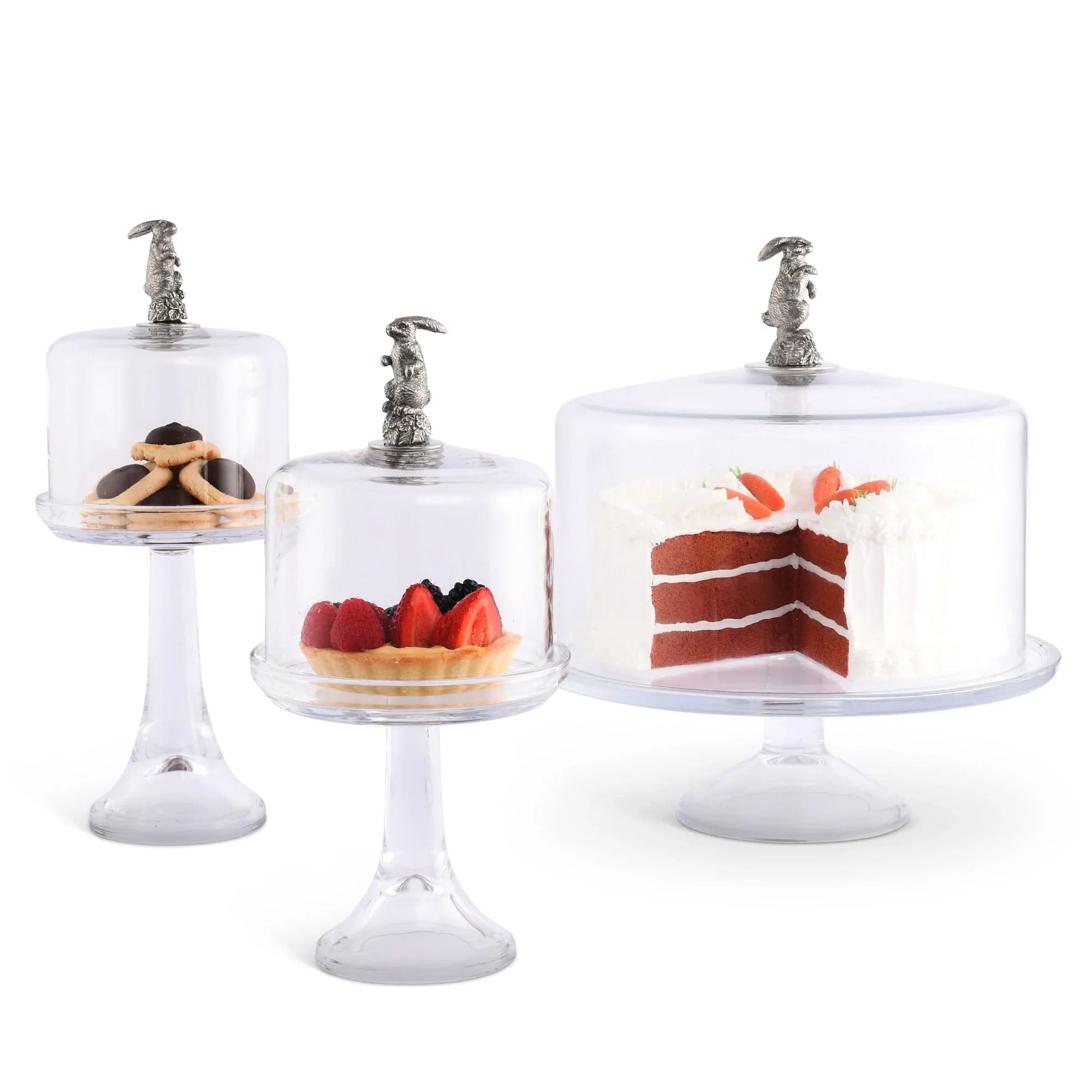 Bunny Glass Covered Cake / Dessert Stand - The Mayfair Hall