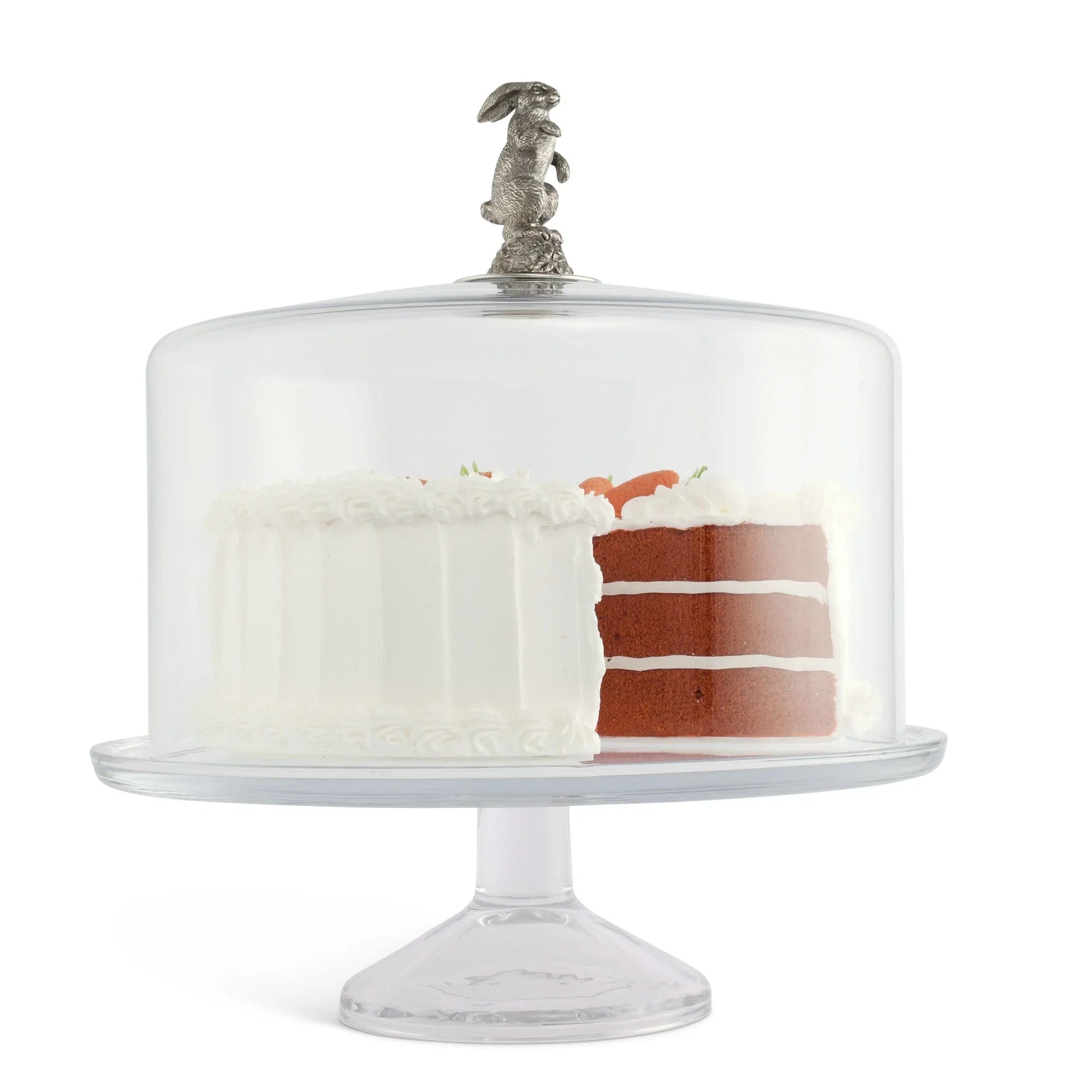 Bunny Glass Covered Cake / Dessert Stand - The Mayfair Hall
