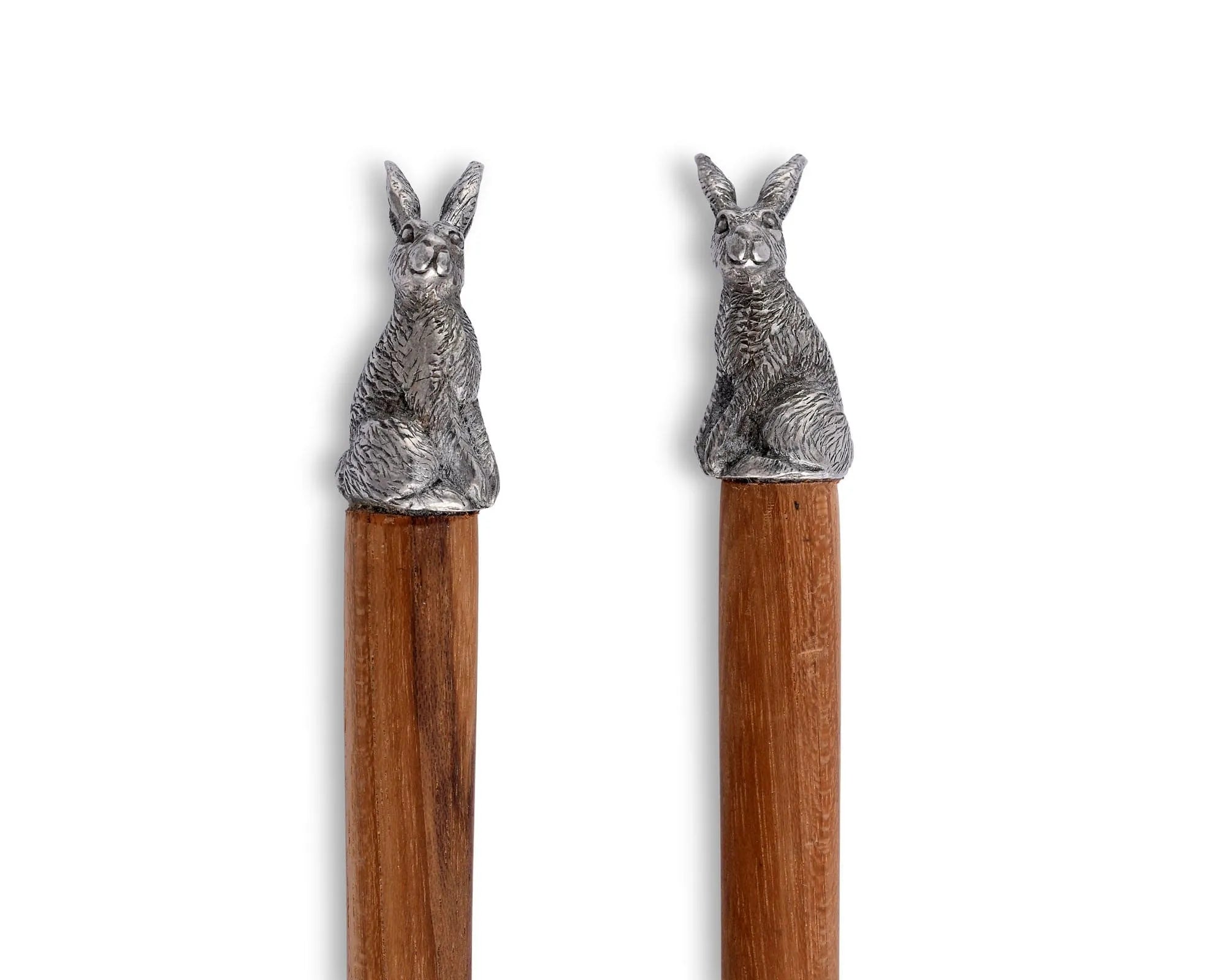 Teak Salad Servings with Pewter Bunny End - The Mayfair Hall