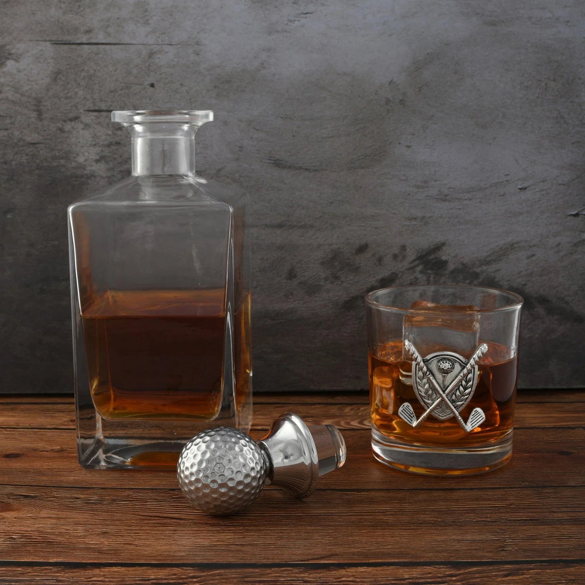 Golf Decanter Set with Pair Glasses - The Mayfair Hall