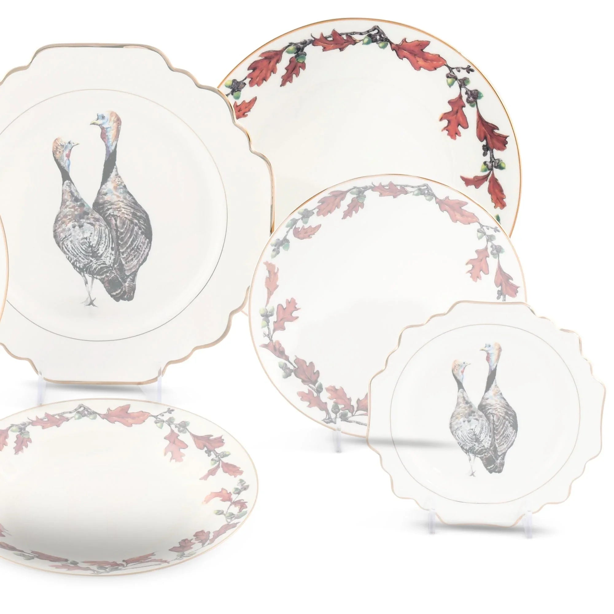 Norwood Acorn Bone China Round Dinner Plate - The Mayfair Hall