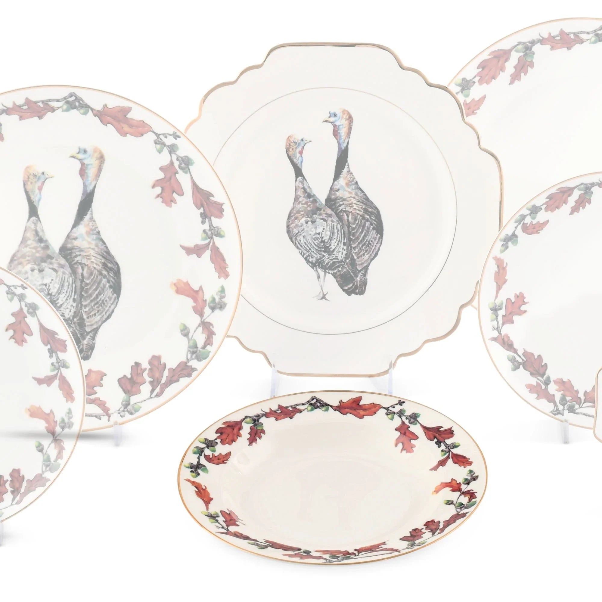 Norwood Acorn Pattern Bone China Soup Plate - The Mayfair Hall