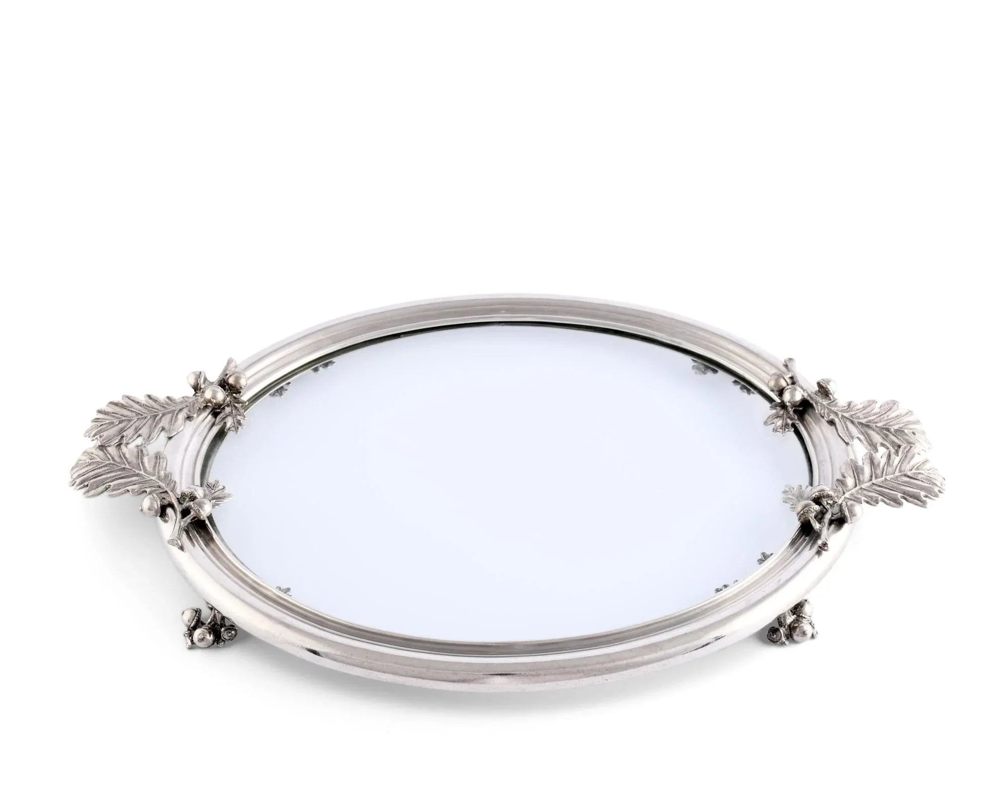 Acorn & Oak Leaf Oval Glass Tray - The Mayfair Hall