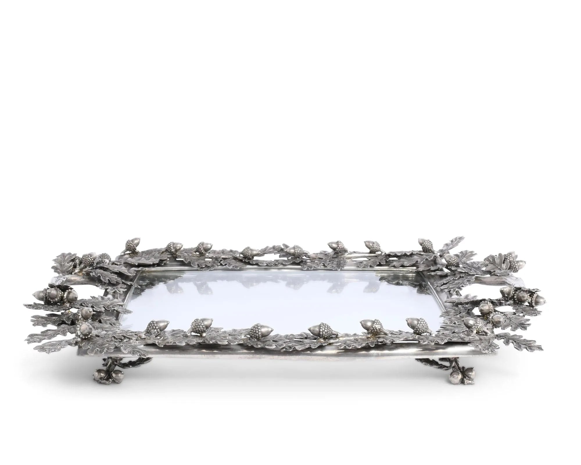 Acorn Oak & Leaf Square Glass Tray - The Mayfair Hall