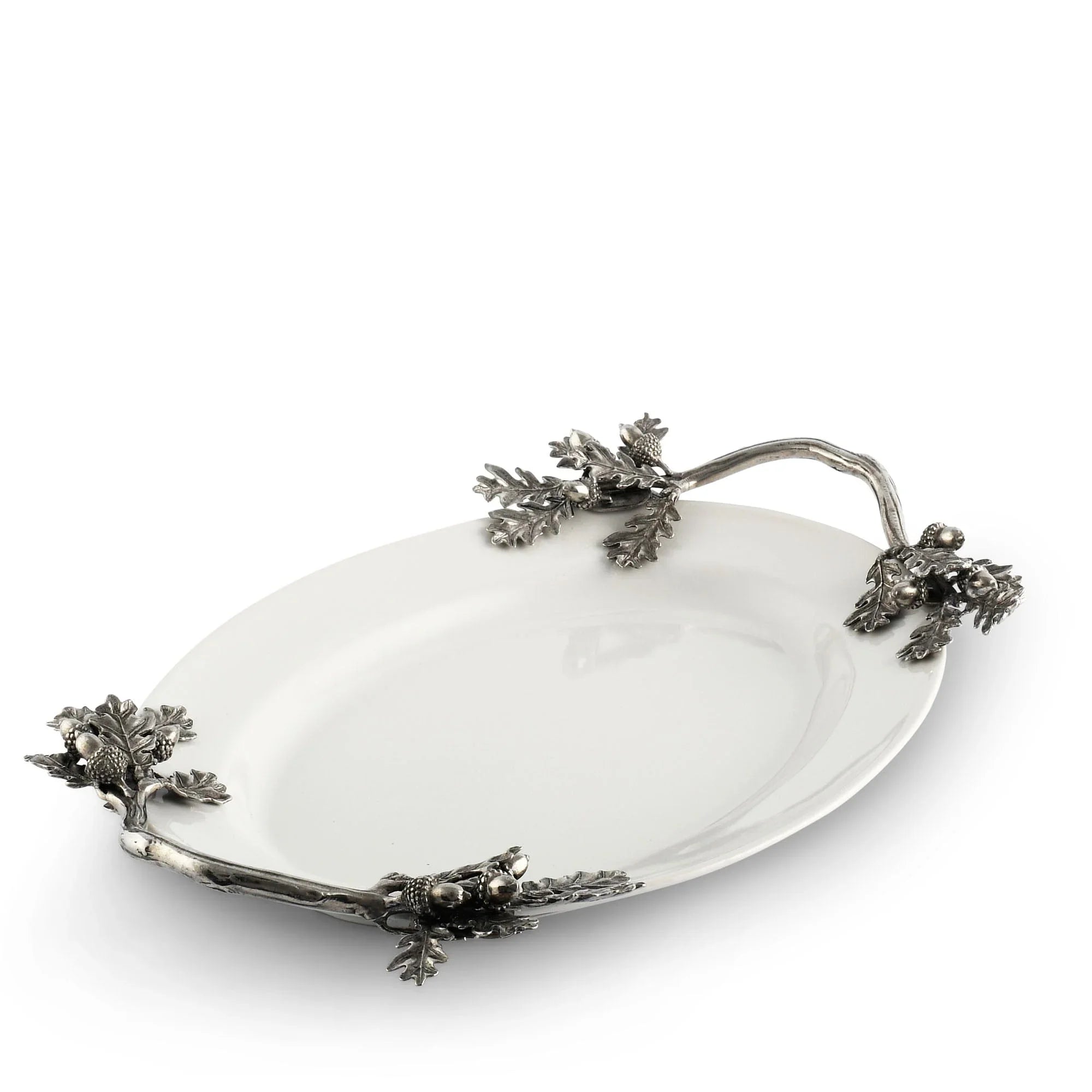 Acorn Oak & Leaf Stoneware Tray - Small - The Mayfair Hall