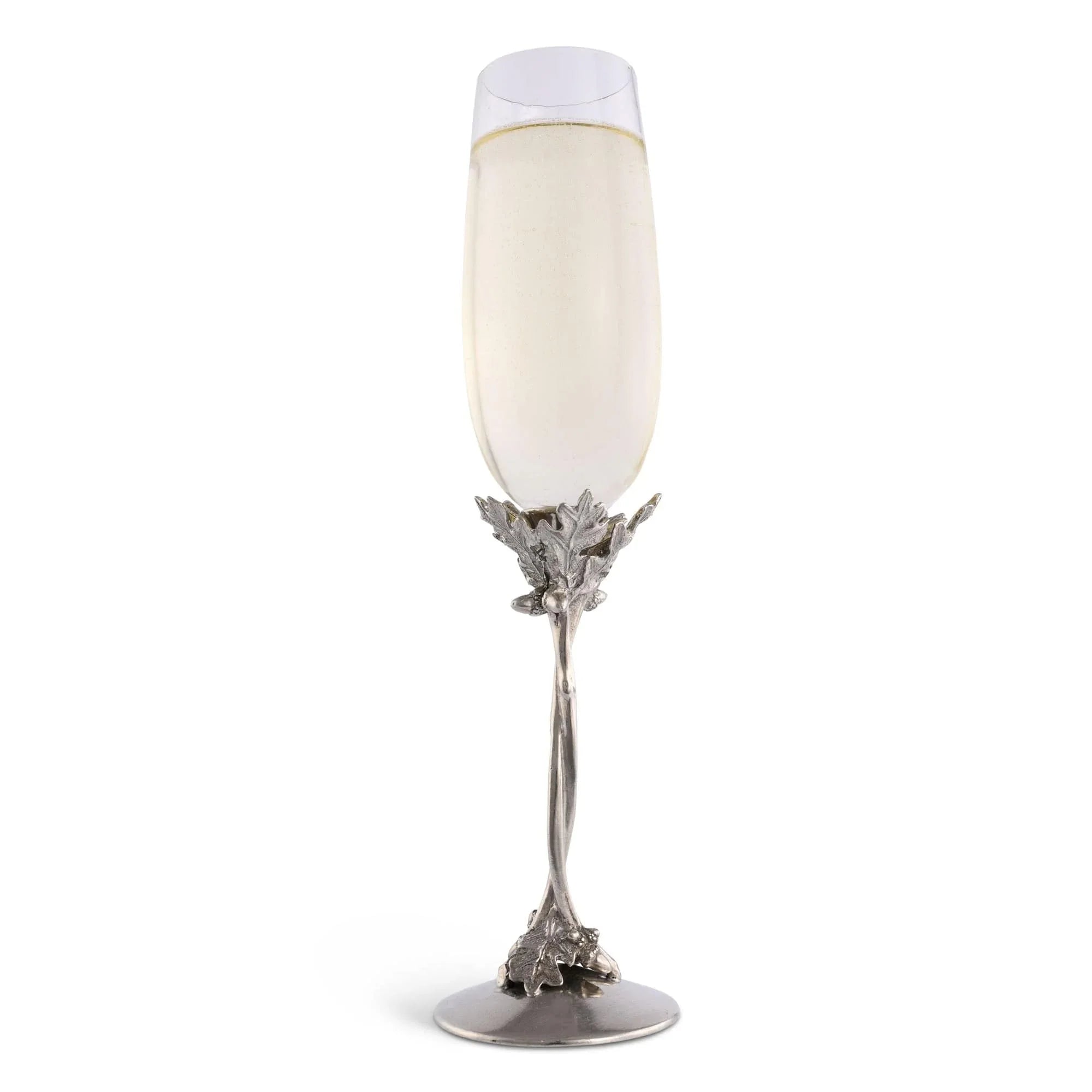Entwined Oak Pewter Stem Champagne Flute - The Mayfair Hall