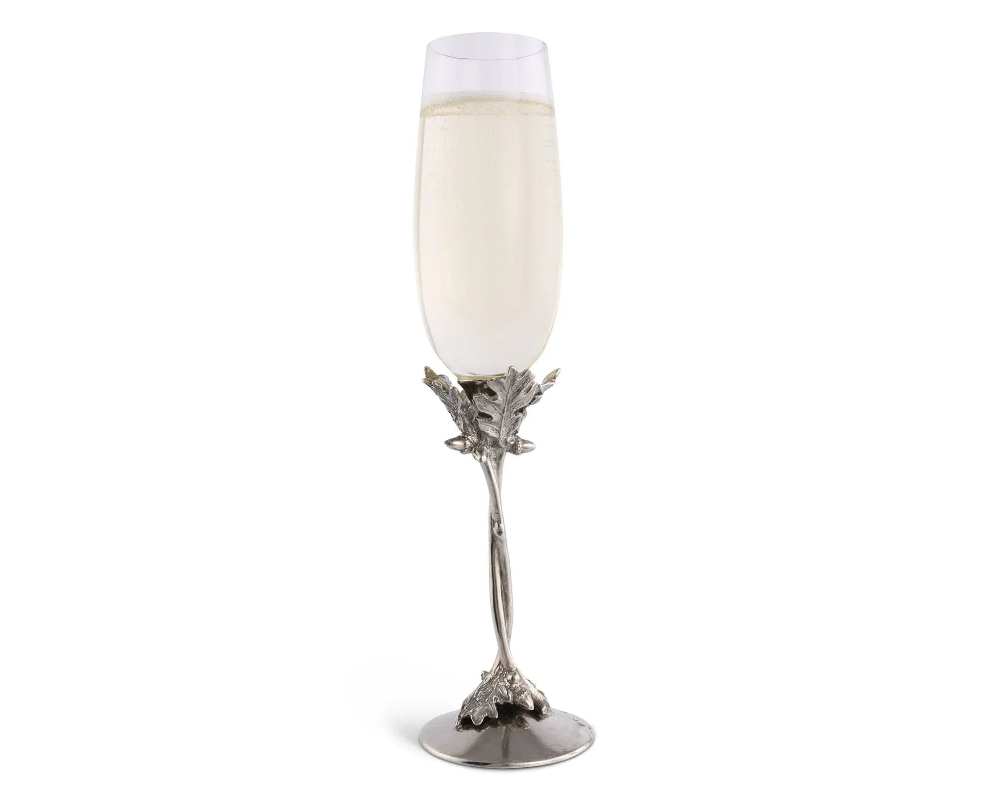 Entwined Oak Pewter Stem Champagne Flute - The Mayfair Hall