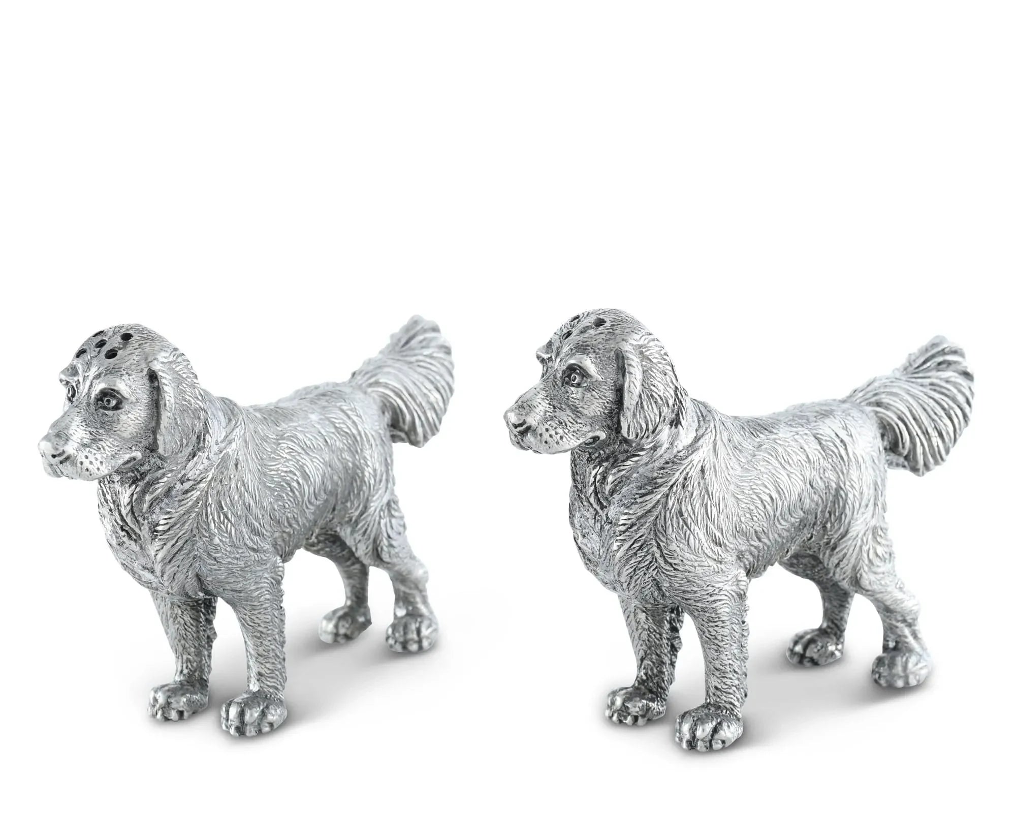 Pewter Retriever Salt and Pepper Set