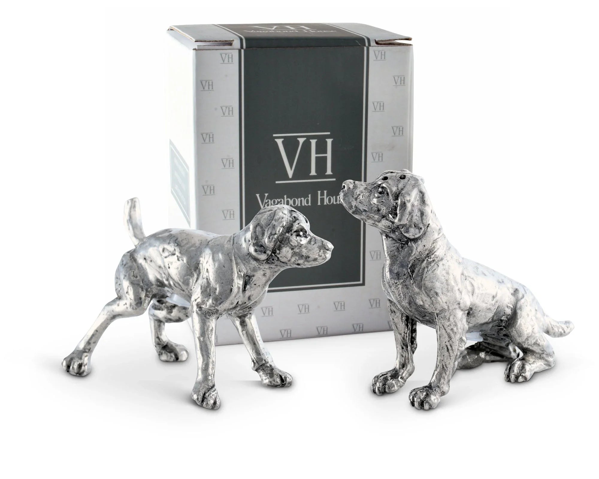 Pewter Spaniel Salt & Pepper Set - The Mayfair Hall