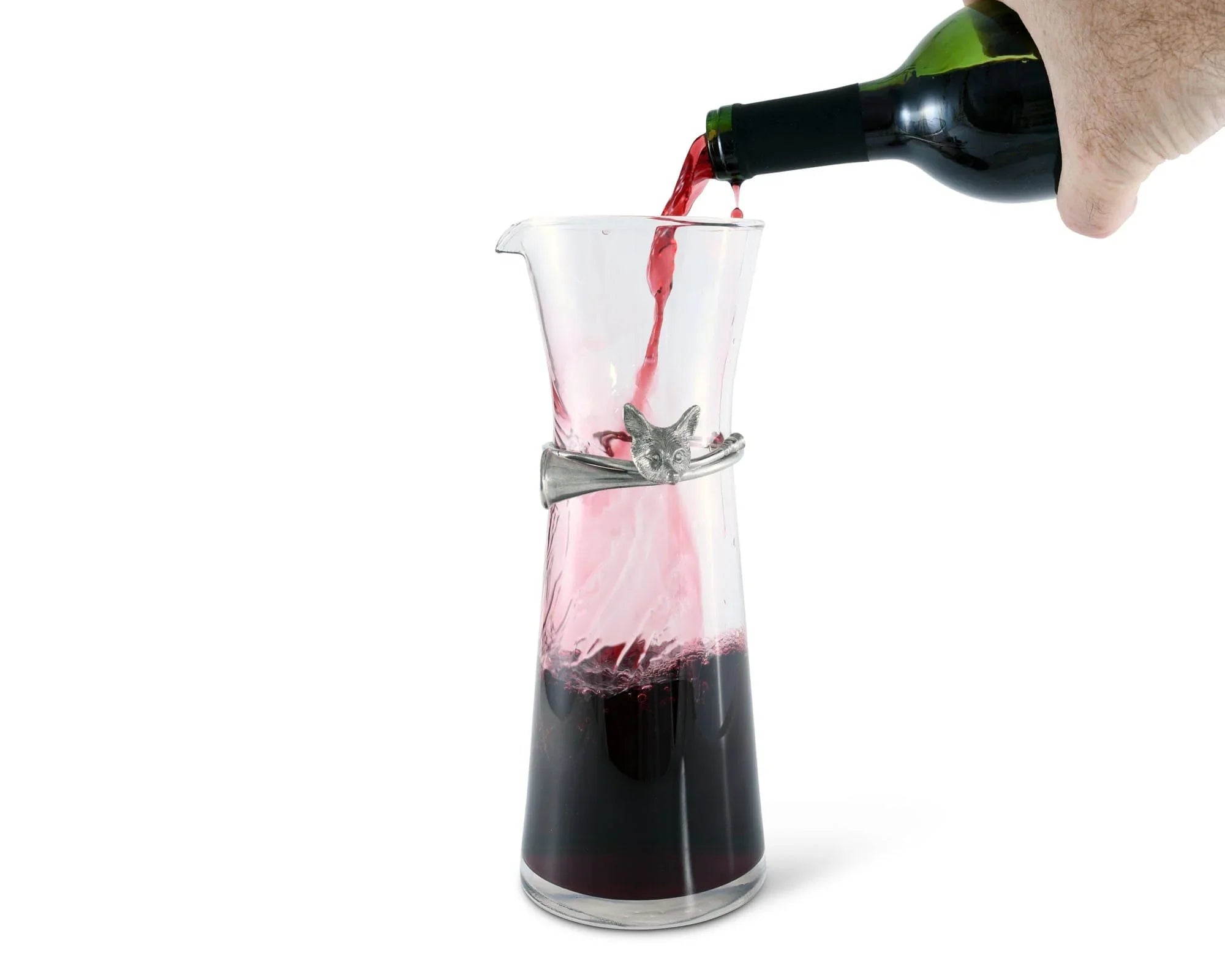 Wine Carafe with Pewter Hunt Equestrian Horn - The Mayfair Hall