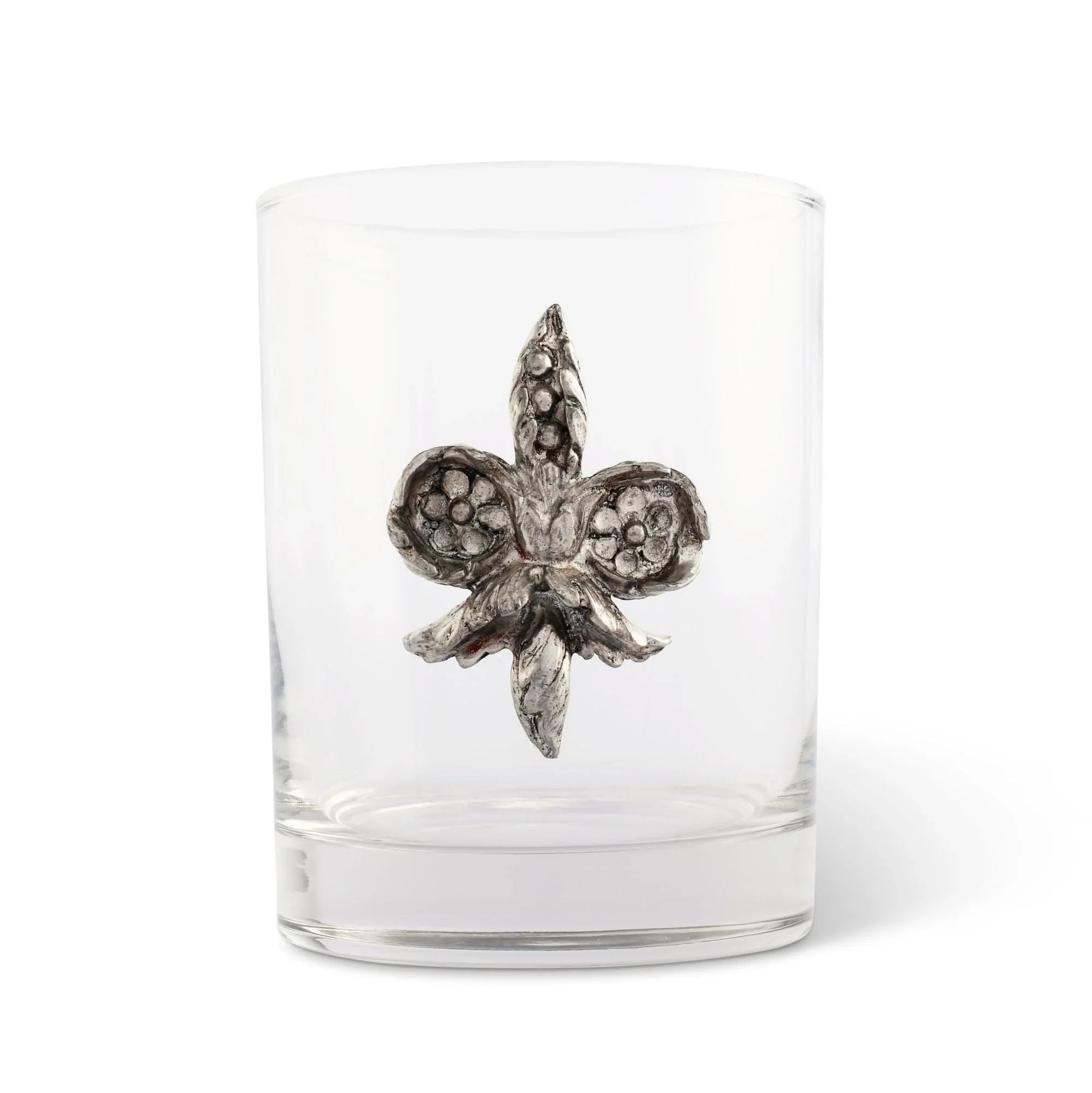 Fleur de Lys Double Old Fashion Bar Glass - The Mayfair Hall