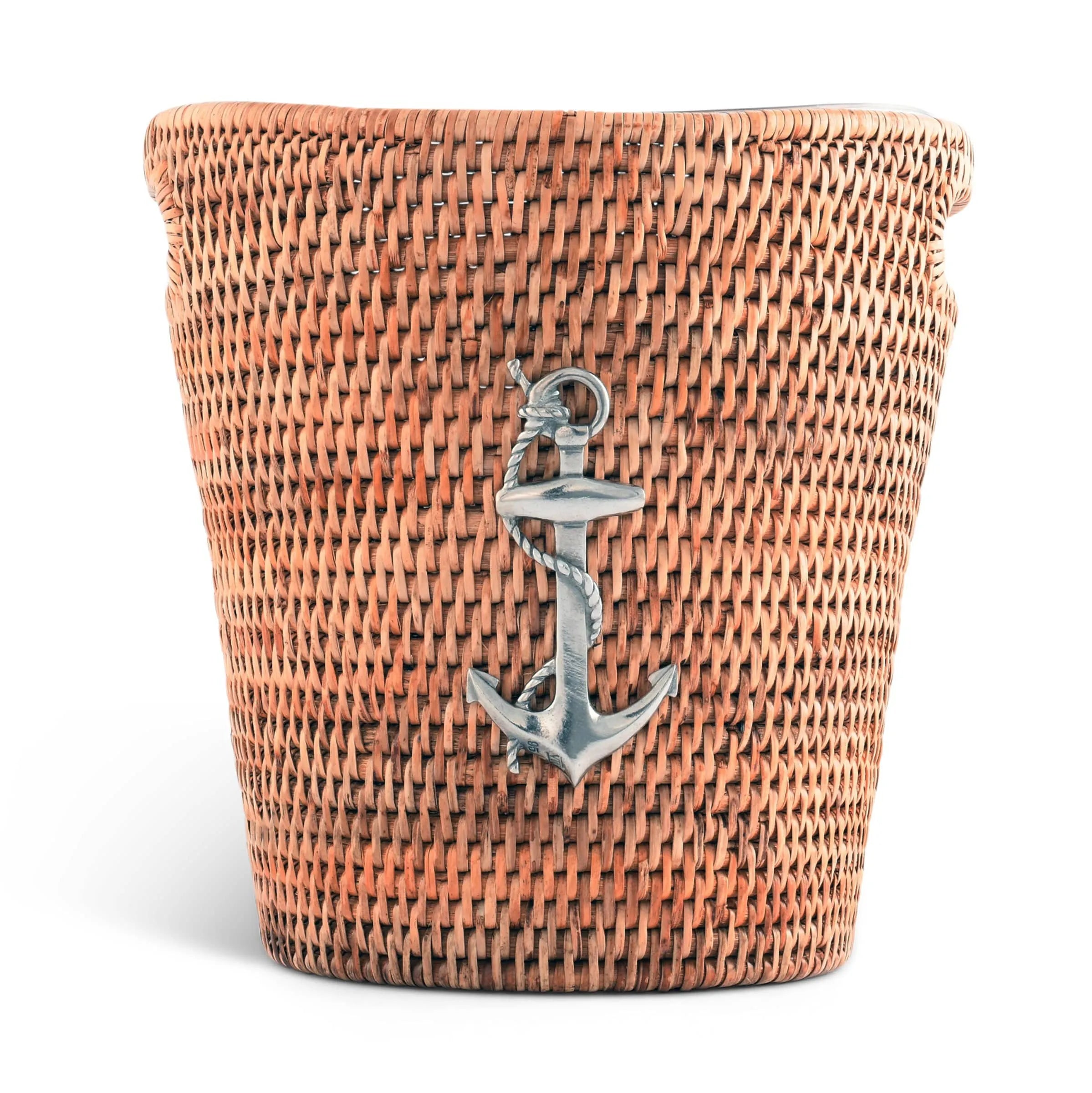 Anchor Hand Woven Wicker Rattan Champagne / Ice Bucket - The Mayfair Hall