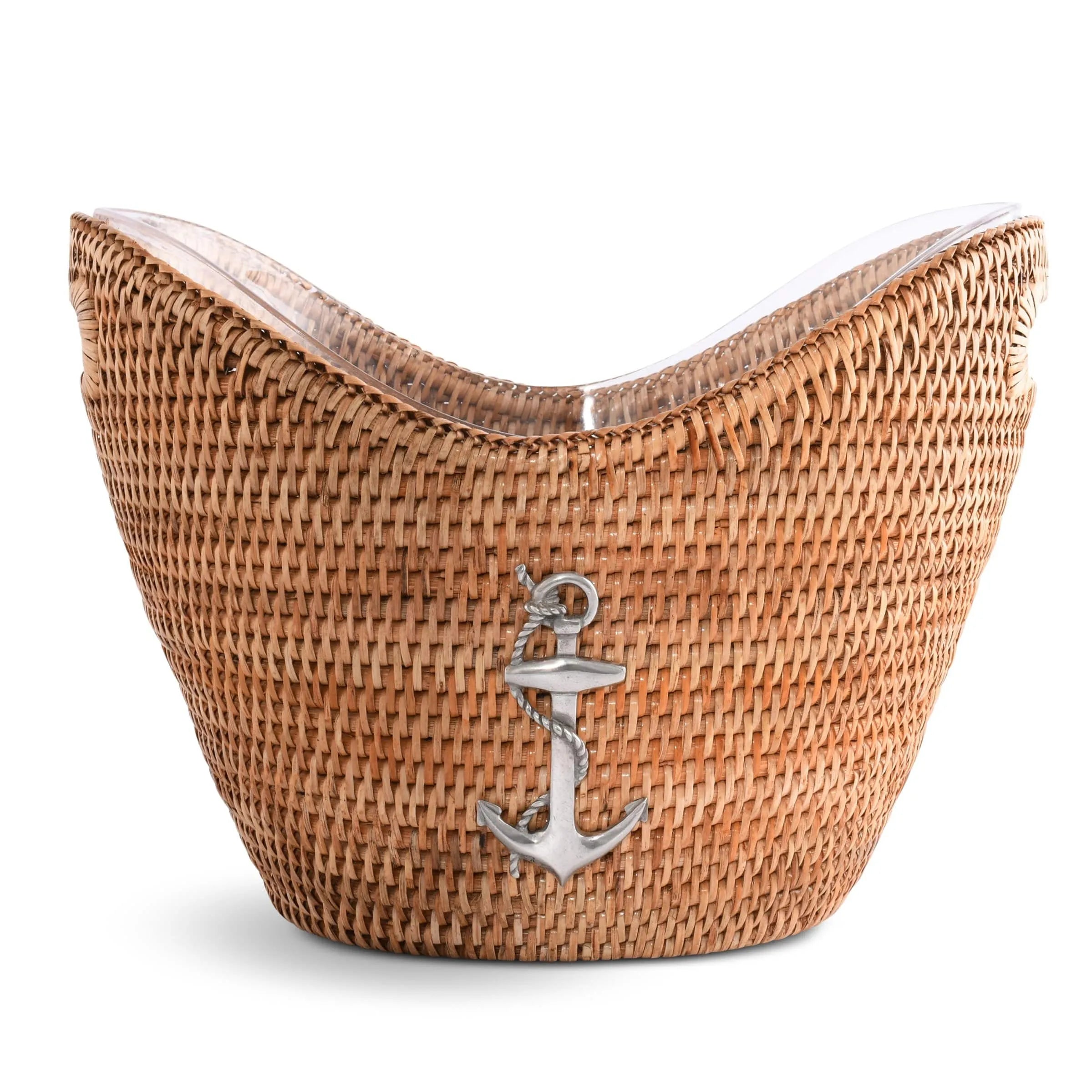 Anchor Hand Woven Wicker Rattan Champagne / Ice Tub - The Mayfair Hall