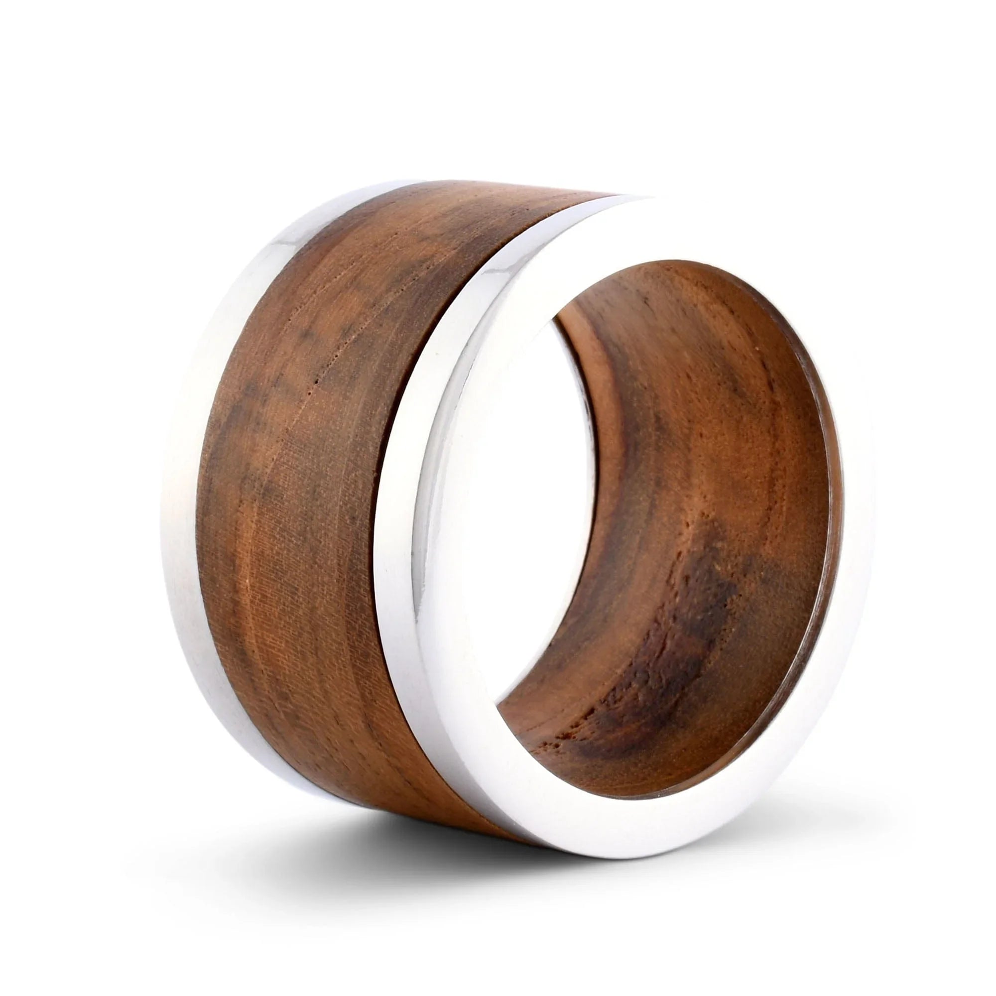 Modern Tribeca Teak Napkin Ring - The Mayfair Hall