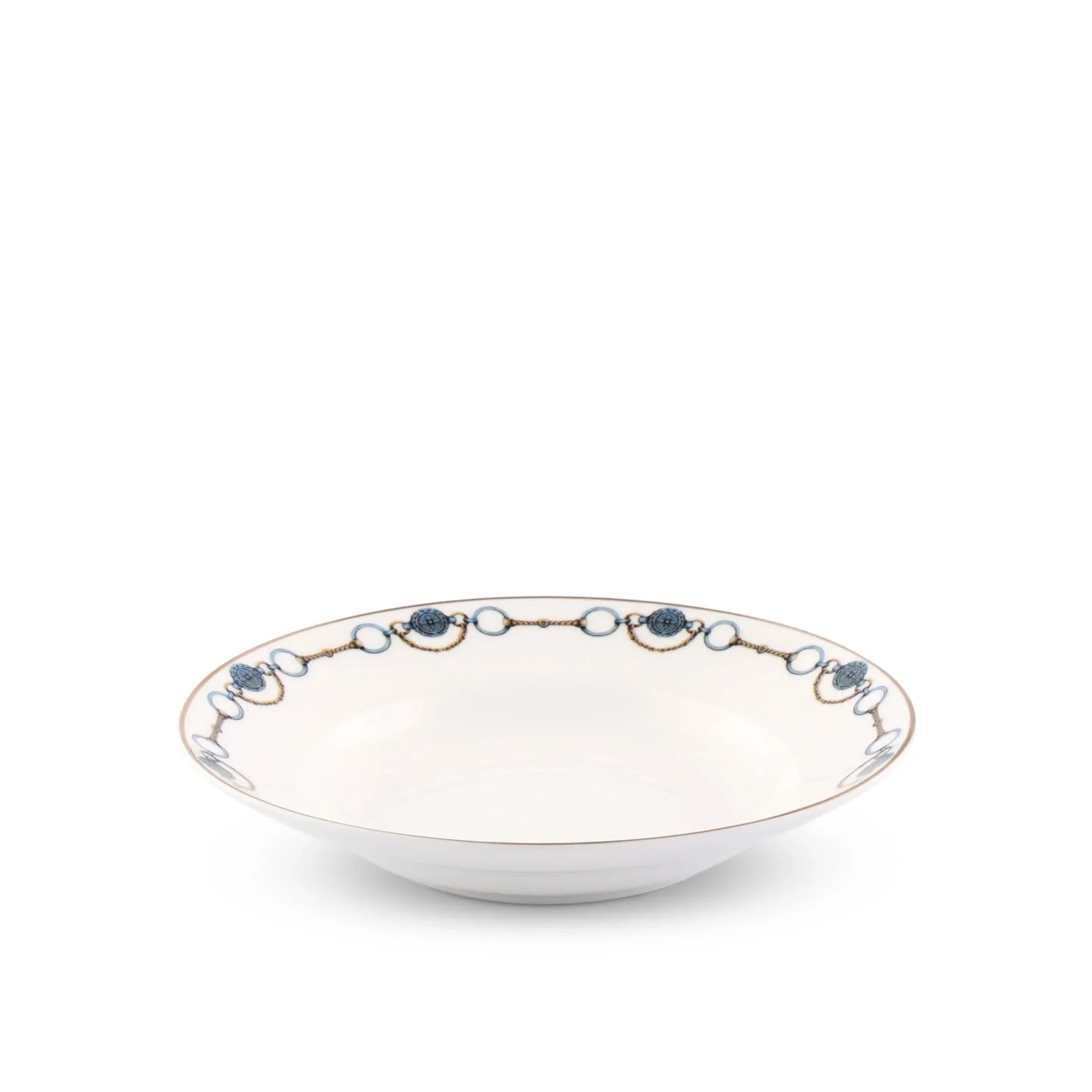 Amarillo Concho Pattern Bone China Soup Plate - The Mayfair Hall