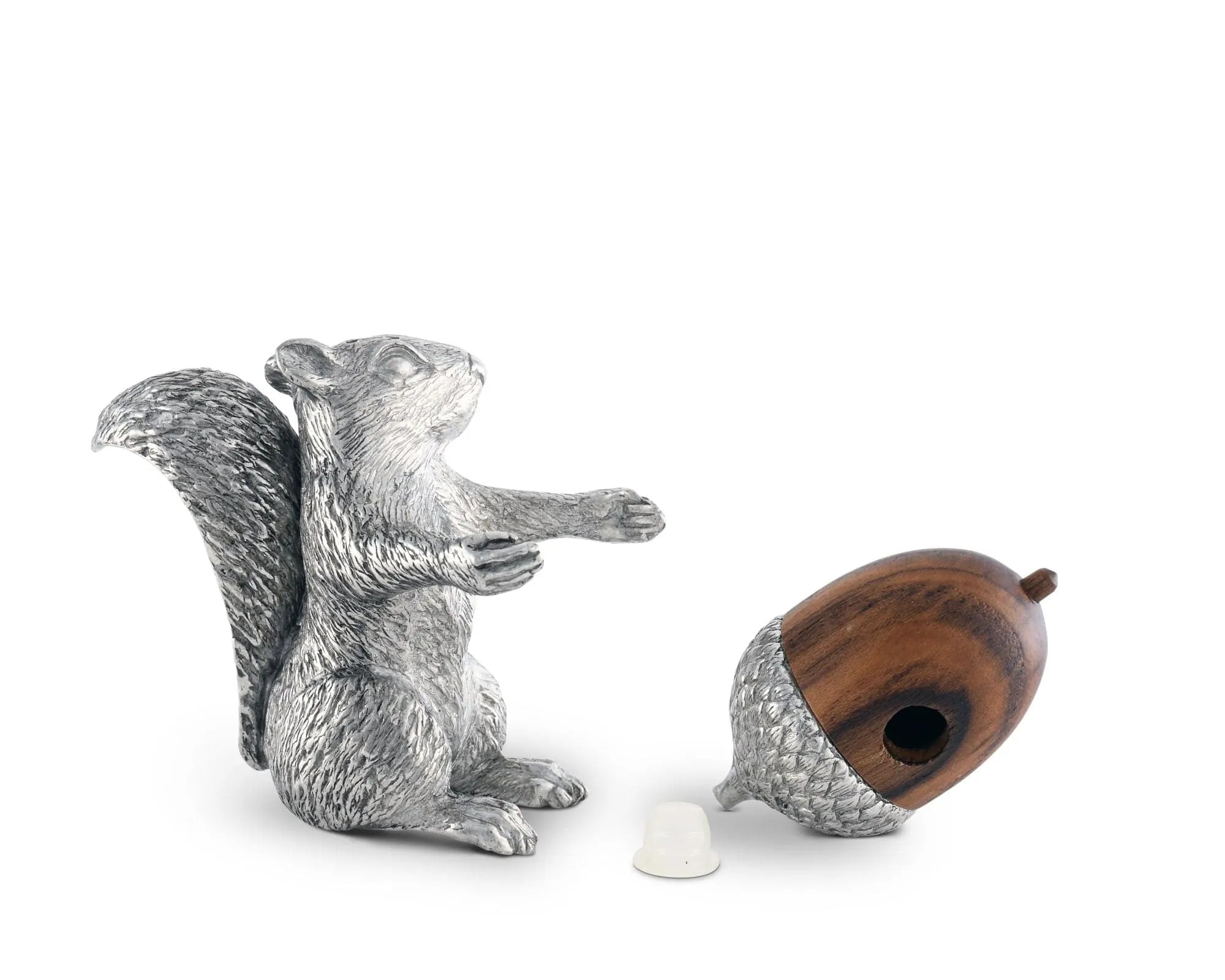 Squirrel with Wood Acorn Salt & Pepper Set - The Mayfair Hall