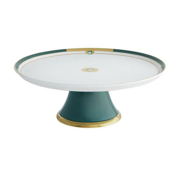 Vista Alegre Emerald Footed Cake Plate - The Mayfair Hall