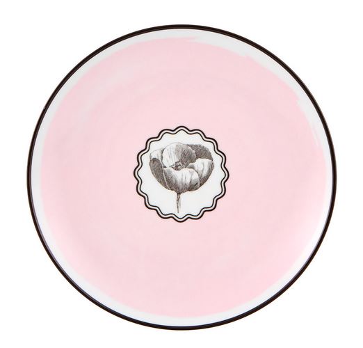Vista Alegre Herbariae Pink Dessert Plate (Set of 4) - The Mayfair Hall