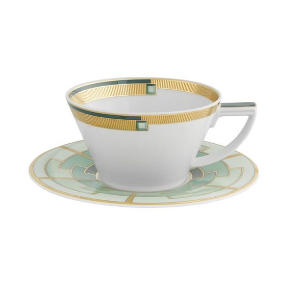 Vista Alegre Emerald Tea Cup with Saucer - The Mayfair Hall