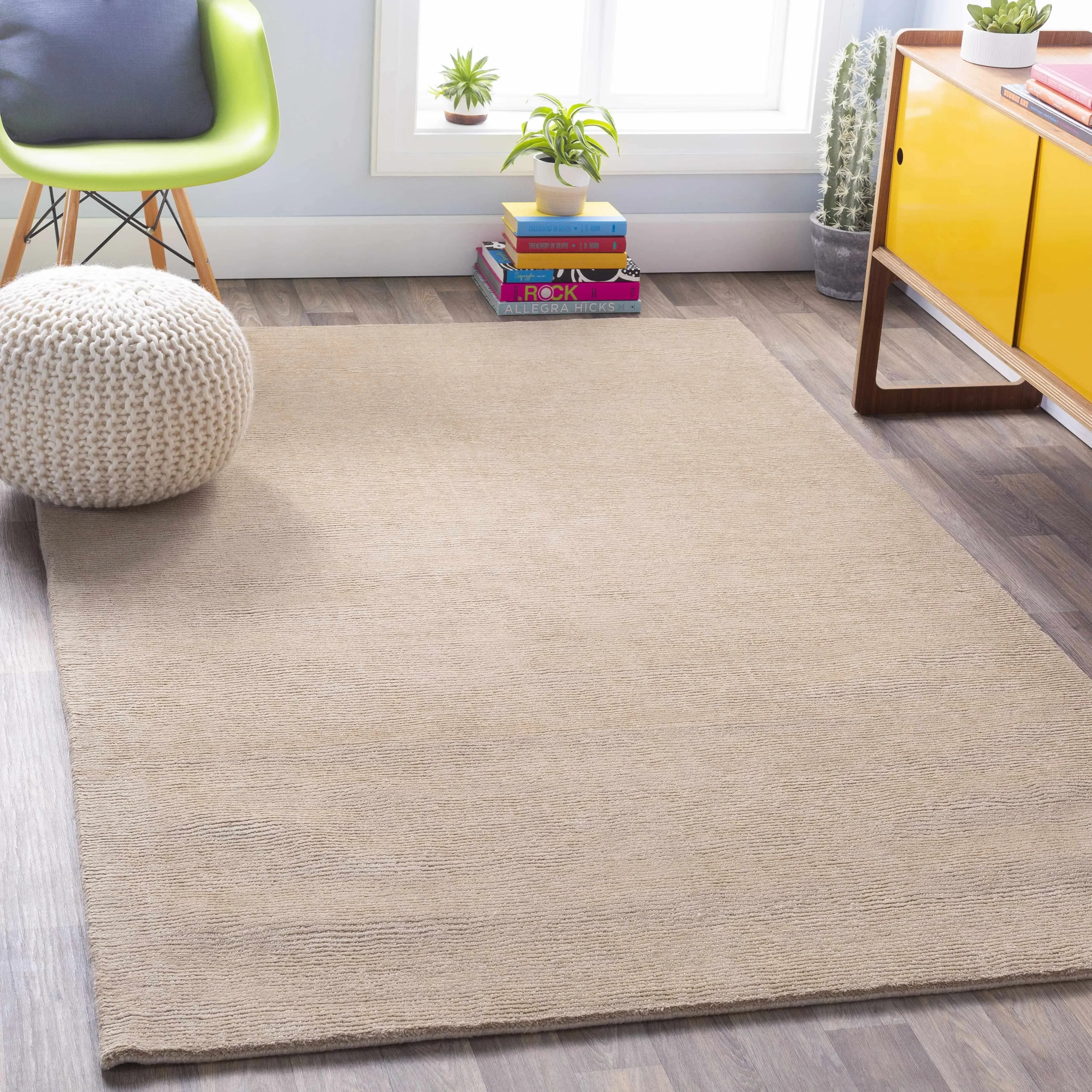 Brockton Wool Rug in Tan