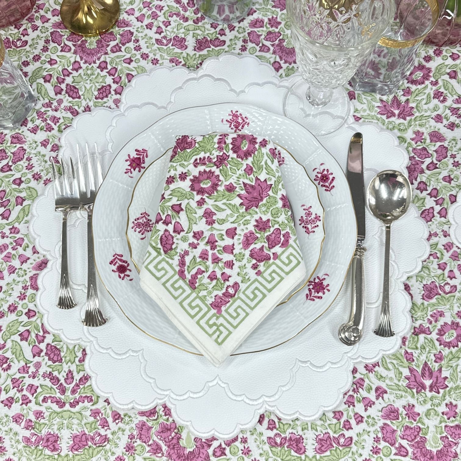 Larkspur & Bramble: Plum and Sage - Set of 4 Napkins