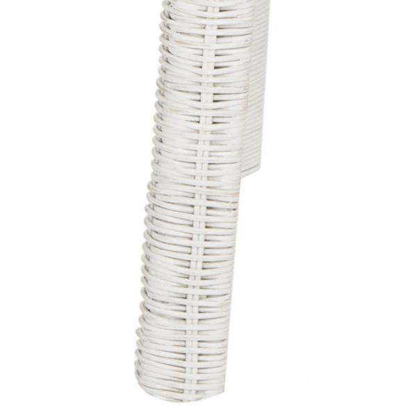 Percy Rattan Bar Stool in White Distress