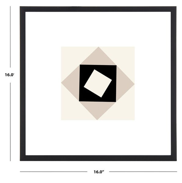 Ivory/Black Moral Compass Framed Wall Art - The Mayfair Hall