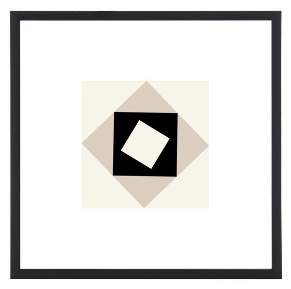 Ivory/Black Moral Compass Framed Wall Art - The Mayfair Hall