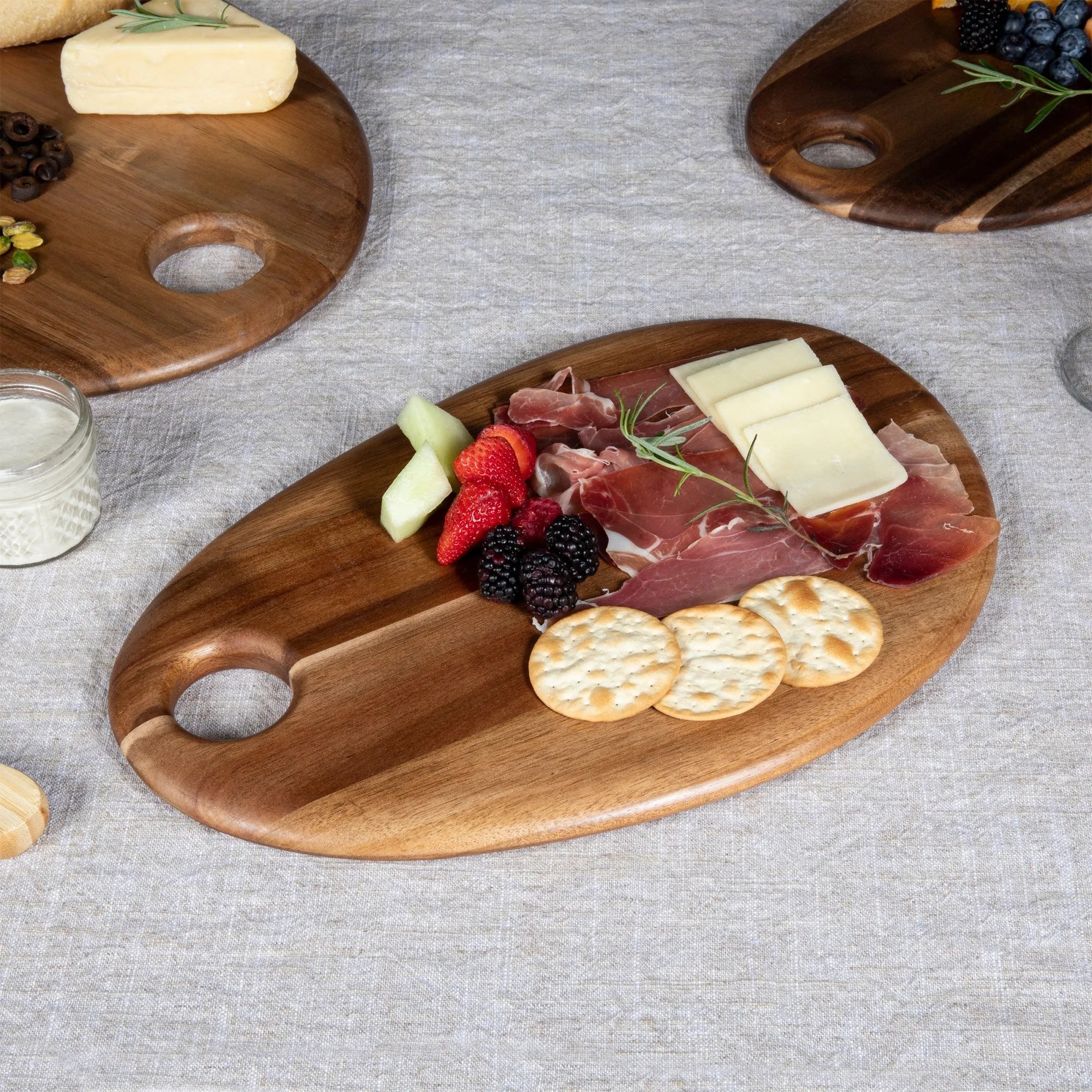 Pebble Shaped Acacia Serving Board 15" x 10" - The Mayfair Hall