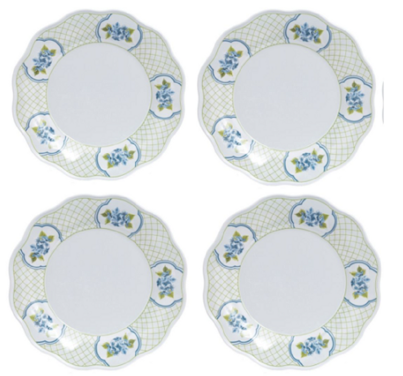 Hydrangea Garden Dinner Plate (Green-Set of 4) - The Mayfair Hall