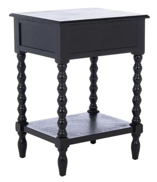 Athena Classic Farmhouse Black Accent Table - The Mayfair Hall